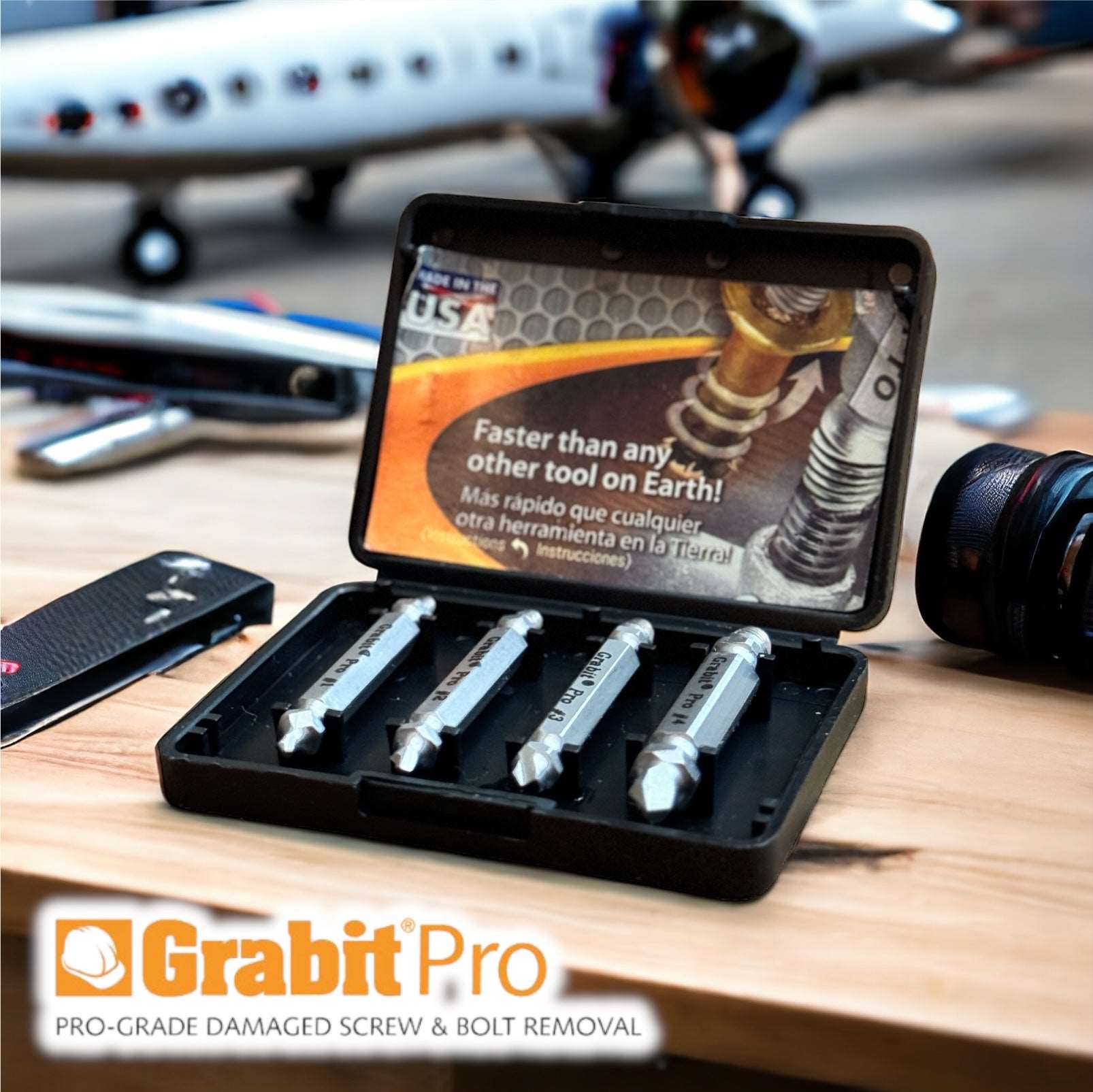 Alden 8440P Grabit® Pro Broken Bolt & Damaged Screw Extractor 4 Piece Kit Alden 8440P Grabit® Pro Broken Bolt & Damaged Screw Extractor 4 Piece Kit