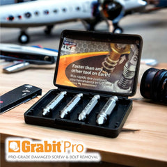 Alden 8440P Grabit® Pro Broken Bolt & Damaged Screw Extractor 4 Piece Kit