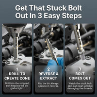 Alden 4507P Grabit® Micro Broken Bolt Extractor 4 Piece Kit