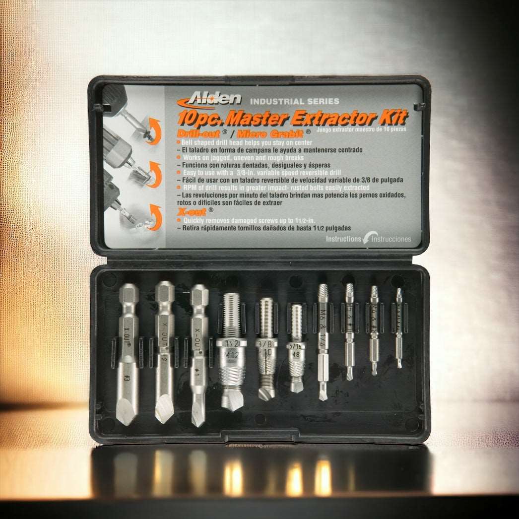 Alden 1007P Master 10-Piece Broken Bolt and Screw Extractor Kit Alden 1007P Master 10-Piece Broken Bolt and Screw Extractor Kit