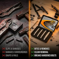 Alden 8440P Grabit® Pro Broken Bolt & Damaged Screw Extractor 4 Piece Kit