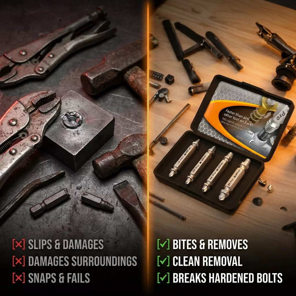 Alden 8440P Grabit® Pro Broken Bolt & Damaged Screw Extractor 4 Piece Kit