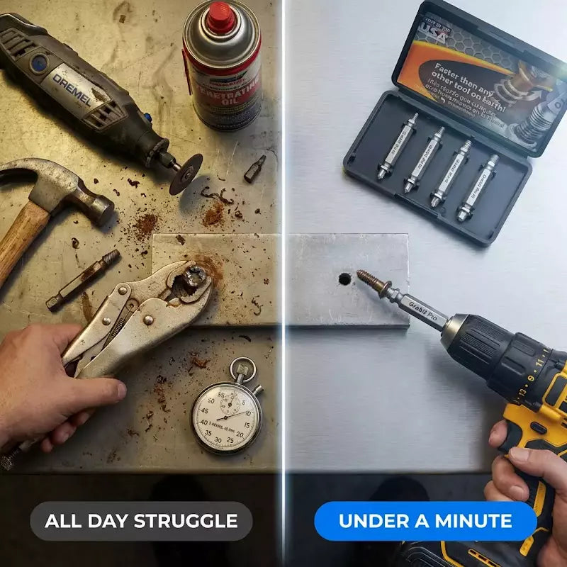 Alden 8440P Grabit® Pro Broken Bolt & Damaged Screw Extractor 4 Piece Kit