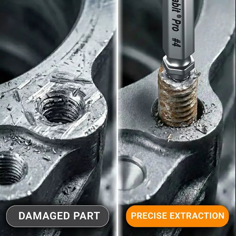 Alden 8440P Grabit® Pro Broken Bolt & Damaged Screw Extractor 4 Piece Kit