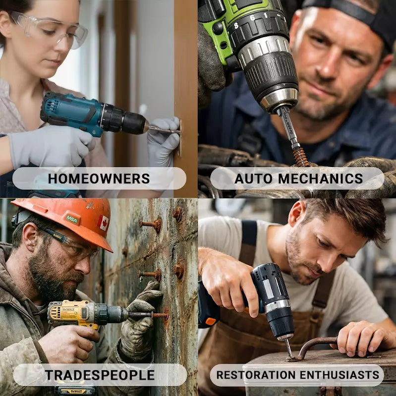 Alden 8440P Grabit® Pro Broken Bolt & Damaged Screw Extractor 4 Piece Kit